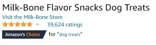 Milk-bone flavor snacks dog treats listing