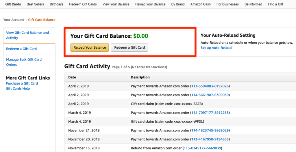 How to redeem your gift card and check its balance.