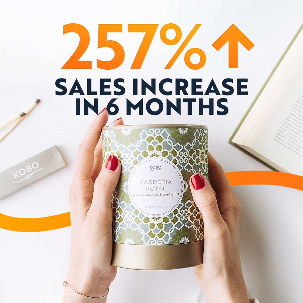 257% sales increase in 6 months
